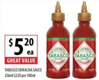 TABASCO SRIRACHA SAUCE 256ml