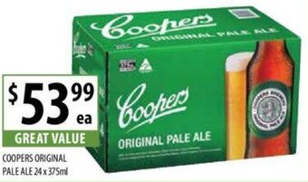 Supabarn COOPERS ORIGINAL PALE ALE 24 x 375ml offer