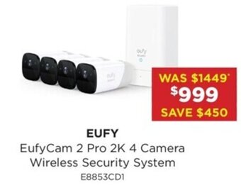 Bing Lee Eufy Cam 2 Pro 2K 4 Camera Wireless Security System E8853CD1 offer