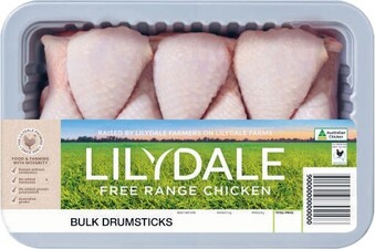 Coles Lilydale Free Range Chicken Drumsticks Bulk Pack offer