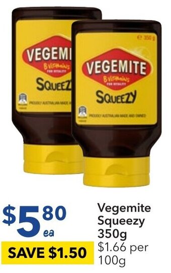 Vegemite Squeezy 350g