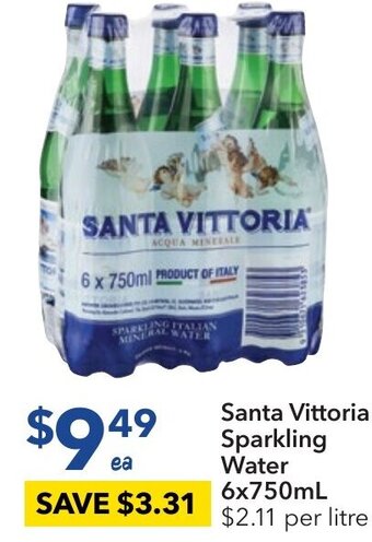 Ritchies Santa Vittoria Sparkling Water 6x750mL offer