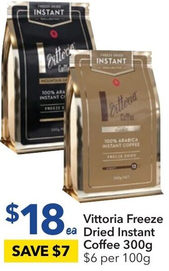 Ritchies Vittoria Freeze Dried Instant Coffee 300g offer