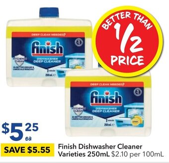 Finish Dishwasher Cleaner Varieties 250mL