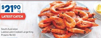 Foodland South Australian Lukina Lukin Cooked Large King Prawns 16/20 offer