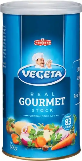 Coles Vegeta Gourmet Stock Powder 500g offer