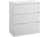 Officeworks J.Burrows Matrix 3 Drawer Lateral Filing Cabinet White offer
