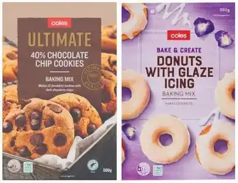 Coles Coles Bake & Create or Ultimate Baking Mix 500g-550g offer