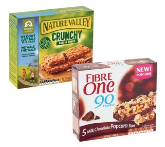 Coles Nature Valley Bars 252g or Fibre One Bars or Snacks 100g-120g offer
