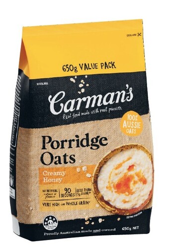 Coles Carmanu2019s Porridge Oats Value Pack 650g offer