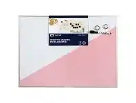 Officeworks Quartet 580 x 430mm Geo Whiteboard Pink offer