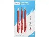 Officeworks J.Burrows Retractable Ballpoint Pens Red 50 Pack offer