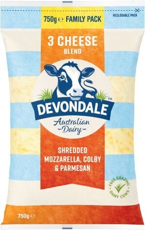 Coles Devondale Cheese Shredded 750g offer