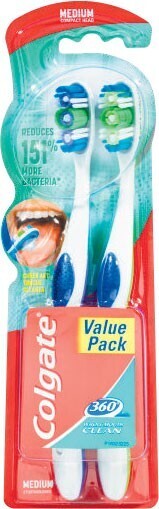 Coles Colgate 360° Manual Toothbrush 2 Pack offer