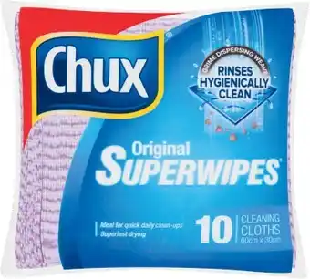 Coles Chux Original Superwipes Cloth 10 Pack offer