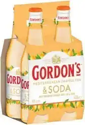 Coles NEW Gordonu2019s Mediterranean Orange Bottles 4x330mL offer