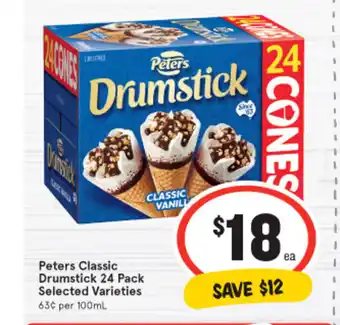 IGA Peter's Classic Drumstick 24 Pack Selected Varieties offer