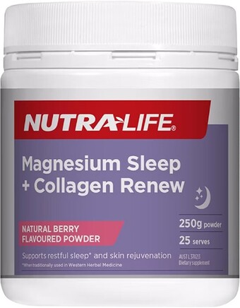 healthylife Nutra-life magnesium sleep + collagen renew powder 250g offer