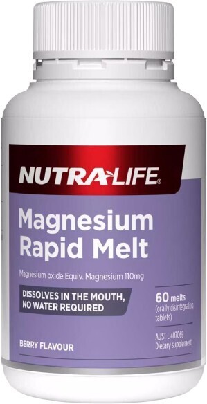 healthylife Nutra-life magnesium rapid melt berry 60 tablets offer