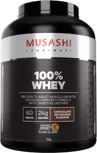 healthylife Musashi 100% whey chocolate milkshake 2kg offer