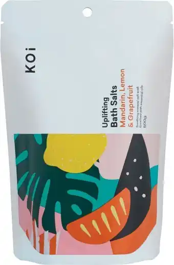 Coles KOi Lemon, Mandarin & Grapefruit Bath Salts 500g offer