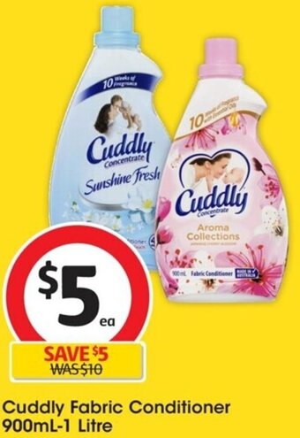 Coles Cuddly Fabric Conditioner 900mL-1 Litre offer