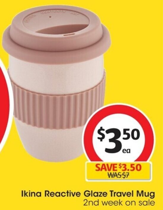 Ikina Reactive Glaze Travel Mug offer at Coles