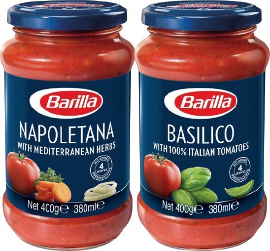 Barilla pasta sauce 400g selected varieties offer at IGA