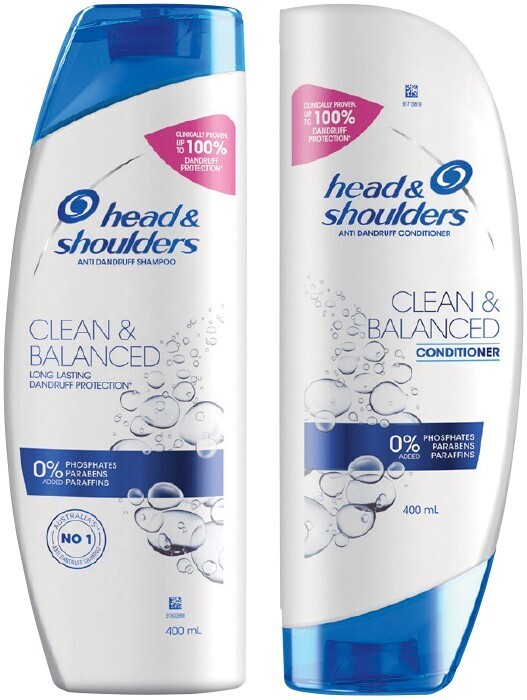 Head & shoulders anti dandruff shampoo or conditioner 400ml selected