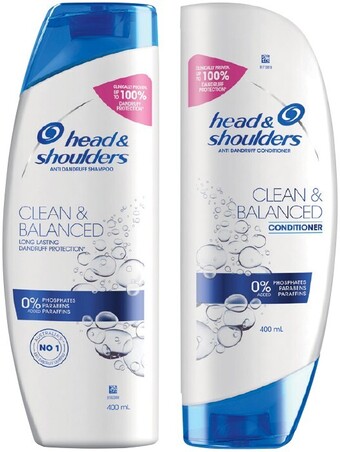 IGA Head & shoulders anti dandruff shampoo or conditioner 400ml selected varieties offer