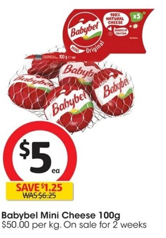 Coles Babybel Mini Cheese 100g offer