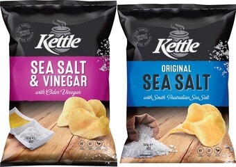 IGA Kettle potato chips 150-165g selected varieties offer