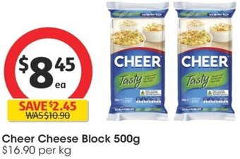 Coles Cheer Cheese Block 500g offer