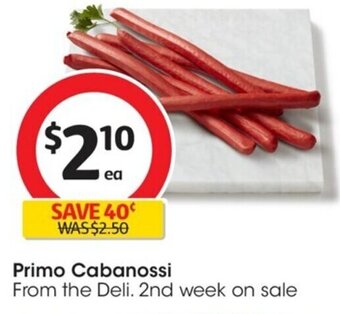 Coles Primo Cabanossi offer