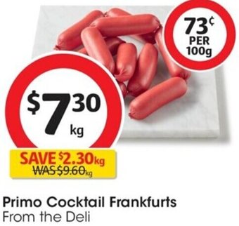 Coles Primo Cocktail Frankfurts offer