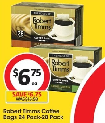 Robert Timms Coffee Bags 24 Pack-28 Pack