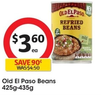 Coles Old El Paso Beans 425g-435g offer
