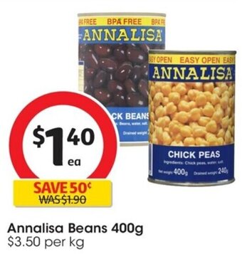 Coles Annalisa Beans 400g offer