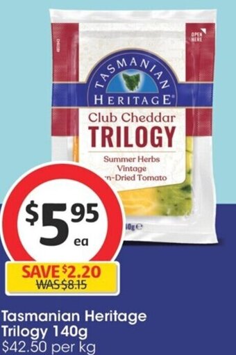 Coles Tasmanian Heritage Trilogy 140g offer