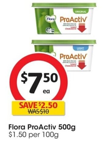 Coles Flora ProActiv 500g offer