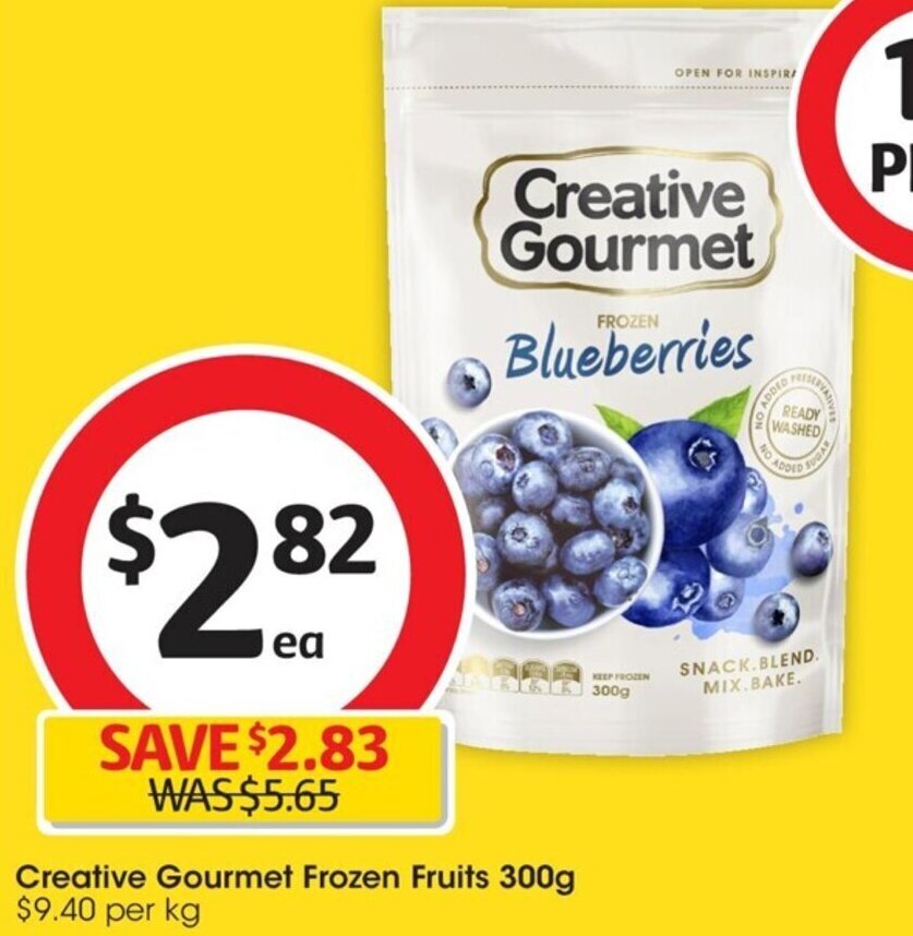 Creative Gourmet Frozen Fruits 300g offer at Coles