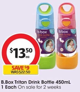 Coles B.Box Tritan Drink Bottle 450mL 1 Each offer