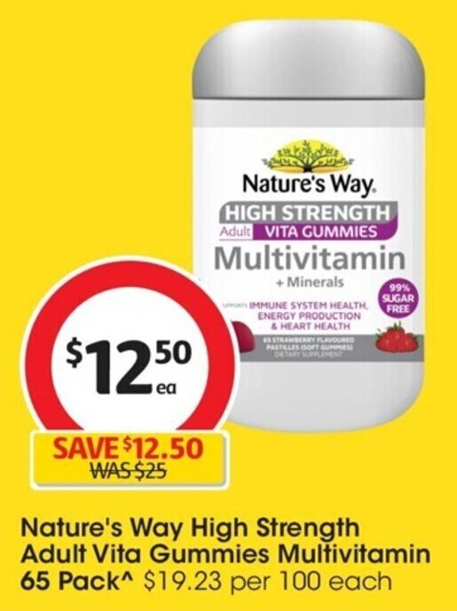 Nature's Way High Strength Adult Vita Gummies Multivitamin 65 Pack