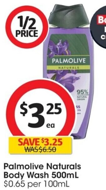 Coles Palmolive Naturals Body Wash 500mL offer