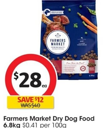 Coles Farmers Market Dry Dog Food 6.8kg offer