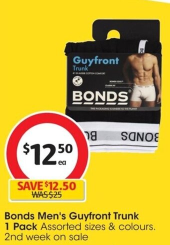 Coles Bonds Men's Guyfront Trunk 1 Pack offer