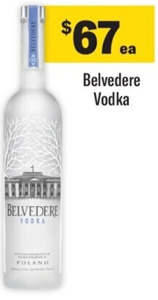 Coles Belvedere Vodka offer