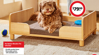 Coles Pet Nation Wooden Pet Sofa Bed offer