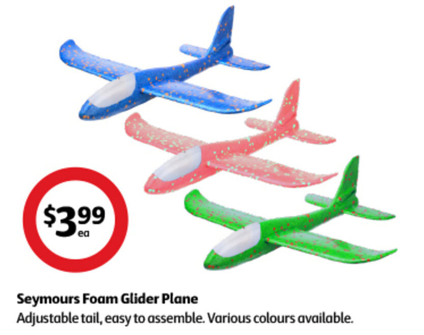 Seymours Foam Glider Plane offer at Coles