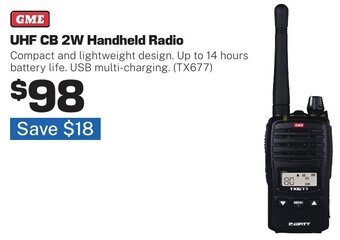Repco UHF CB 2W Handheld Radio offer